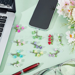 20 шт. 10-х цветные пластиковые мобильные пылезащитные заглушки HJEW-GO00232