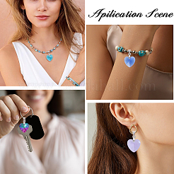 48шт 12 стиля стеклянные подвески в форме сердца PALLOY-GO00029