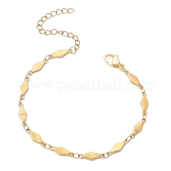 Браслеты-цепочки из нержавеющей стали 304 с ромбовидными звеньями для женщин&nbsp;BJEW-JB11603-01