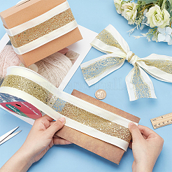 10 ярд полиэфирных атласных лент горячего тиснения SRIB-WH0011-169C