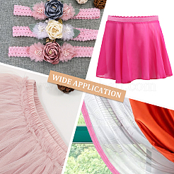 20 м полиэстеровая эластичная кружевная лента с оборками OCOR-GF0003-37A