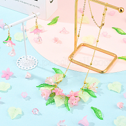 DIYジュエリー作成キット  真鍮ボールピンを含む  アクリルビーズとビーズ  ミックスカラー  35x0.6mm  30pc&nbsp;DIY-SZ0010-99