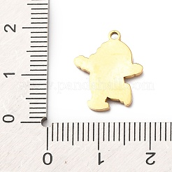 Рождественские эмалевые подвески из нержавеющей стали 304&nbsp;LS-STAS-B112-02G-07