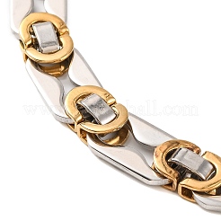 201 браслет из овальной византийской цепи из нержавеющей стали&nbsp;BJEW-B078-127GP