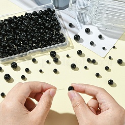 230шт 4 вида стеклянных круглых бусин&nbsp;GLAA-YW0003-74