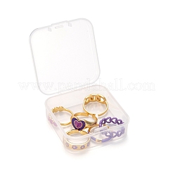 Anelli per polsini in ottone stile 6 pz 6&nbsp;RJEW-LS0001-02B