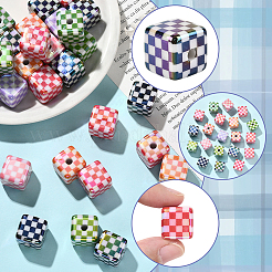 30шт УФ-покрытие непрозрачные акриловые бусины&nbsp;OACR-SP0001-92