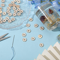 40 шт. плоские круглые кнопки с 2 отверстиями BUTT-CA0001-36LG