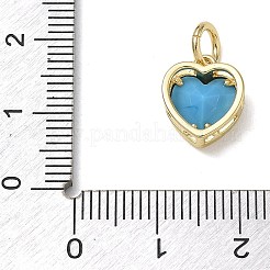 Messing ebnen Zirkonia Charms&nbsp;KK-CBA56EF-31G-05