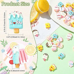 Кабошоны из непрозрачной смолы&nbsp;RESI-CJ0004-89