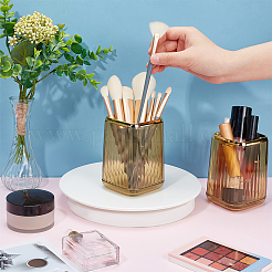 Пластиковые держатели для ручек с квадратным краем с золотыми полями&nbsp;DJEW-WH0039-41C