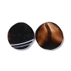 Окрашенные и нагретые натуральные бусины из черного агата G-M379-06