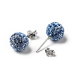 Cadeaux pour sa saint valentin 925 boucles d'oreilles en argent sterling en cristal autrichien en strass pour fille&nbsp;Q286H081