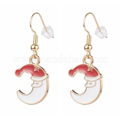 Наборы серег с подвесками из сплава с эмалью на рождественскую тему EJEW-JE04512