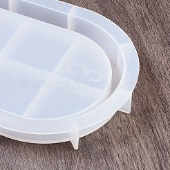 DIY 楕円形収納トレイ シリコン型  レジン型  UVレジン用  エポキシ樹脂工芸品作り  ホワイト  251x116x18mm&nbsp;DIY-B076-02C