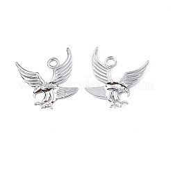 変色しない304ステンレススチールペンダント  ワシ  ステンレス鋼色  35.5x30x3mm  穴：3.5mm&nbsp;STAS-T063-194P