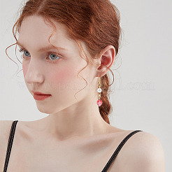 48шт 6 цвета двухцветные прозрачные стеклянные подвески&nbsp;GLAA-NB0001-38