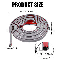 Gaine de câble semi-circulaire auto-adhésive en PVC rigide&nbsp;AJEW-WH0886-24A