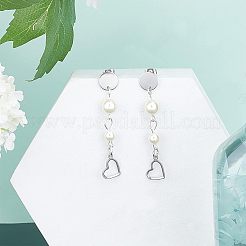 304ステンレススチールスタッドピアス金具  ループと平板付き  フラットラウンド  ステンレス鋼色  10x1mm  穴：1.5mm  ピン：0.8mm  40個/箱&nbsp;STAS-UN0016-05B-P