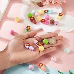 24шт 16 стиля силиконовые бусины&nbsp;SIL-TA0003-03