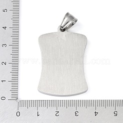 304ステンレスペンダント  エナメル  ステンレス鋼色  星座の長方形  牡羊座  39x26x3mm  穴：7x3mm&nbsp;STAS-O008-01C