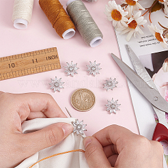 6 шт. латунные пуговицы с 1 отверстиями и хвостовиком из циркония FIND-FG0003-27B