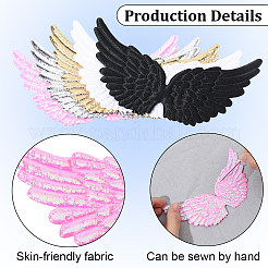 20 шт. 5-цветные тканевые крылья ангела&nbsp;AJEW-GF0012-63