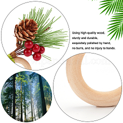 Ronds de serviette en bois sur le thème de noël&nbsp;AJEW-WH0261-90