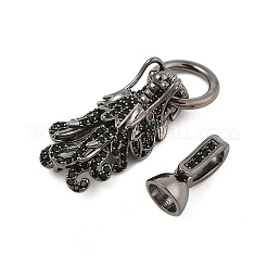 Латунные микро проложить кубического циркония раз за застежками KK-L223-003B