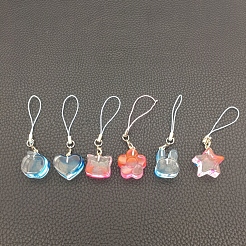 DIYシリコンモールド  レジンキャストペンダントモールド  UVレジン用  エポキシ樹脂ジュエリー作り  ハート＆ラビット＆ボウノット＆ベア＆スター＆キャット＆アップル＆フラワー  ホワイト  96x91x10.5mm  内径：10~17x16~19mm&nbsp;DIY-CJC0005-10