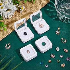 Квадратные акриловые свободные коробки для демонстрации алмазов CON-WH0107-11B-02