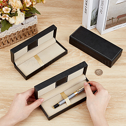 Прямоугольные коробки для хранения ручек из искусственной кожи&nbsp;LS-CON-WH0107-33B