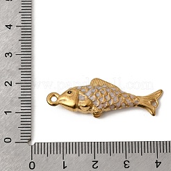 Эмалированные подвески-фигурки в виде рыбок из нержавеющей стали 304&nbsp;STAS-B128-55G