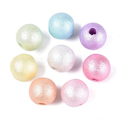 Perles acryliques opaques à placage UV lumineux&nbsp;OACR-Q204-16MM-01