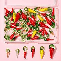 60 шт. 6 стиля подвески ручной работы в технике лэмпворк на осеннюю тематику LAMP-FS0001-48