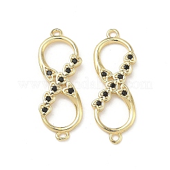 Латунные микропаве подвески в виде сердца и знака бесконечности с кубическим цирконием&nbsp;KK-P350-12G-01