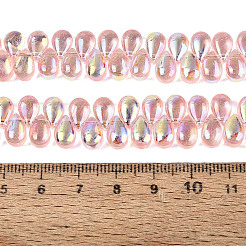 Chapelets de perles en verre transparent électrolytique&nbsp;EGLA-N057-01A-06
