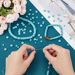 3 нити 3 стилей синтетические бирюзовые окрашенные нити G-HY0001-49