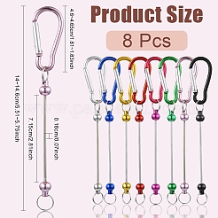 8 шт. 8-х стилевые алюминиевые и сплавные альпинистские карабины&nbsp;DIY-YW0010-37