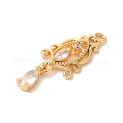 Латунные микропаве прозрачные подвески с фианитом&nbsp;KK-M294-25G