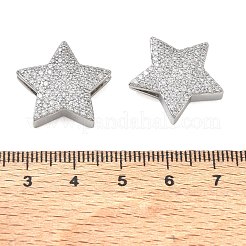 Dia-Charms mit Gestellbeschichtung aus Messing mit Mikropavé-Zirkonia&nbsp;CU-CBA01AA-26P