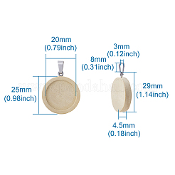 Pendentif cabochon en bois&nbsp;WOOD-TAC0001-A-02