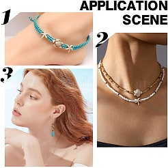 Наборы для изготовления сережек/браслетов из синтетического бирюзового сплава своими руками DIY-AR0004-12