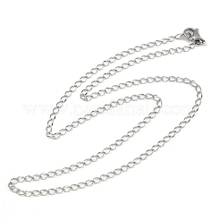 Ожерелья из витой цепи из нержавеющей стали 304 STAS-O053-18P