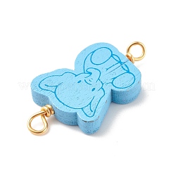 Окрашенные аэрозольной краской деревянные соединительные шармы&nbsp;PALLOY-JF01427-12