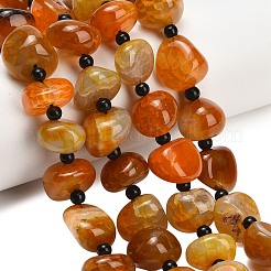 Chapelets de perles veines de dragon en agate naturelle&nbsp;GG-L001-I01-01