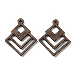 Полые подвески из орехового дерева WOOD-G018-09-1