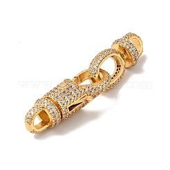 Замки из латуни с микропейвом и прозрачным фианитом KK-J301-01