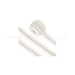 Кружевная отделка из гренадиновой сетки с пластиковой жемчужиной OCOR-BC0007-32A