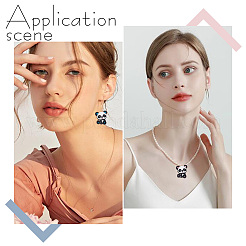 18шт 3-х цветные силиконовые бусины в виде панды SIL-OC0001-08